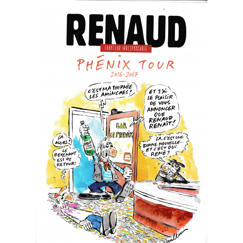 Programme de concert "Programme 2016 - Phénix Tour" de Renaud (2016)